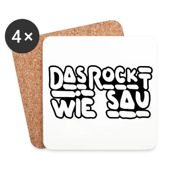 Das Rockt - Untersetzer (4er-Set) - Weiß - Vorne