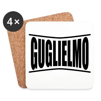 Name T-Shirt Guglielmo T-Shirt Geschenkidee - Untersetzer (4er-Set) - Weiß - Vorne