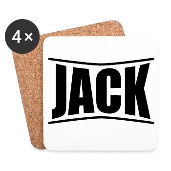 name t-shirt Jack t-shirt gift idea - Coasters (set of 4) - white - Front