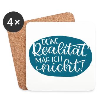 Deine Realität - Untersetzer (4er-Set) - Weiß - Vorne