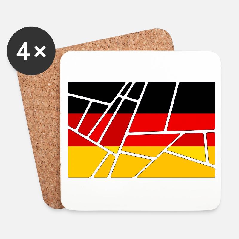 Deutschland - Untersetzer (4er-Set) - Weiß