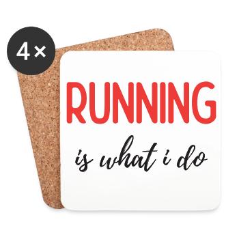 Running is What I Do - Coasters (set of 4) - white - Front