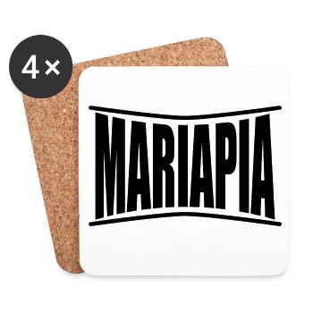 nom t-shirt Mariapia t-shirt idée cadeau - Dessous de verre (lot de 4) - blanc - Devant