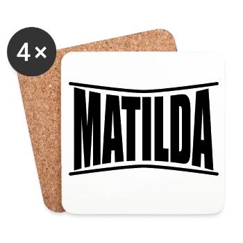 t-shirt Matilda t-shirt gift idea - Coasters (set of 4) - white - Front