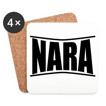 T-Shirt-Name Nara T-Shirt Geschenkidee - Untersetzer (4er-Set) - Weiß - Vorne