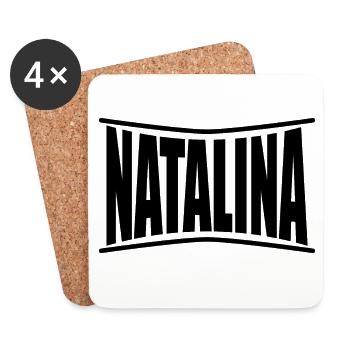 t-shirt name Natalina t-shirt geschenkidee - Untersetzer (4er-Set) - Weiß - Vorne