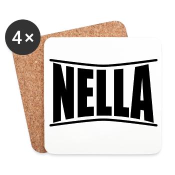 nom du t-shirt Dans l’idée cadeau t-shirt - Dessous de verre (lot de 4) - blanc - Devant