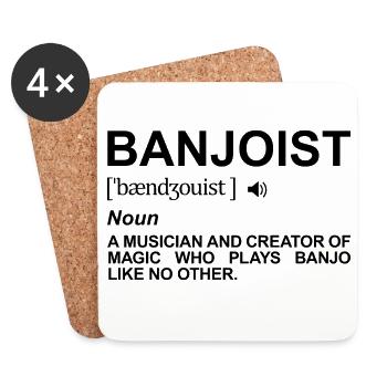 Banjo Players Meaning - Coasters (set of 4) - white - Front