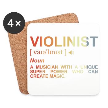 Violinist Meaning - Coasters (set of 4) - white - Front
