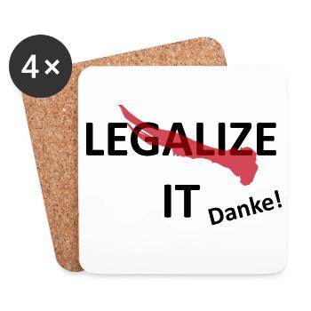 Cannabis Marijuana Legalization - Coasters (set of 4) - white - Front