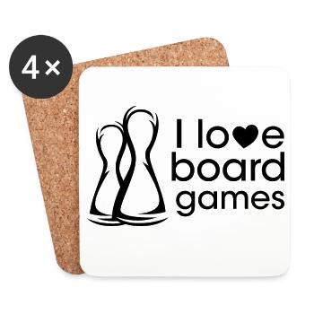 Jeux jeux de société Jeux de société Symbole Chers amis - Dessous de verre (lot de 4) - blanc - Devant