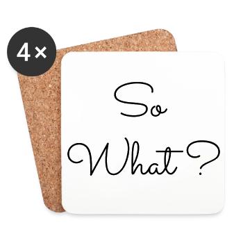 So What - Dessous de verre (lot de 4) - blanc - Devant