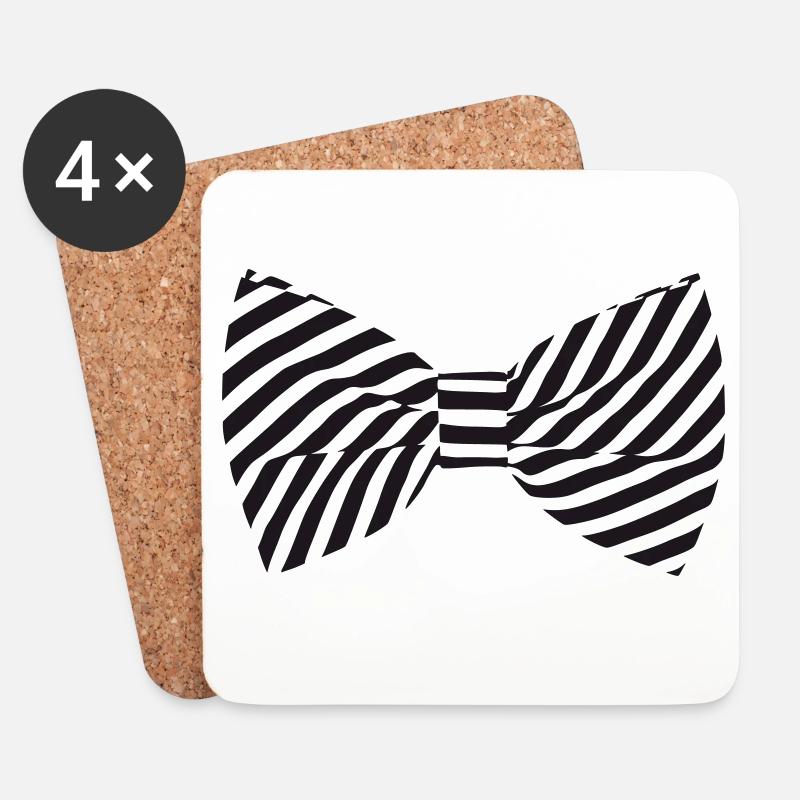 zebra fliege - Untersetzer (4er-Set) - Weiß