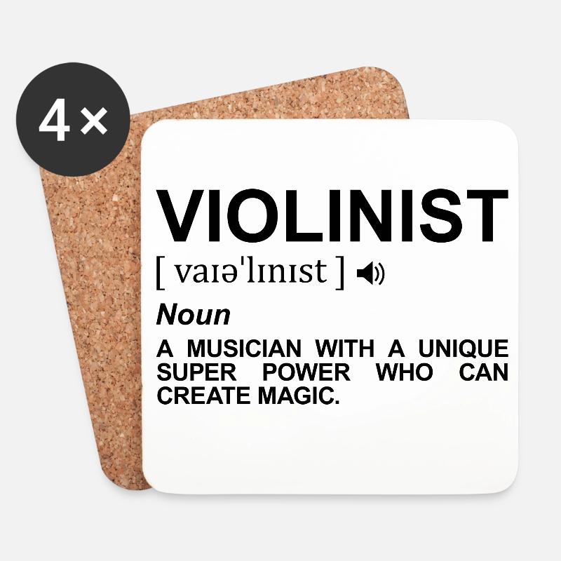 Violinist Definition - Untersetzer (4er-Set) - Weiß