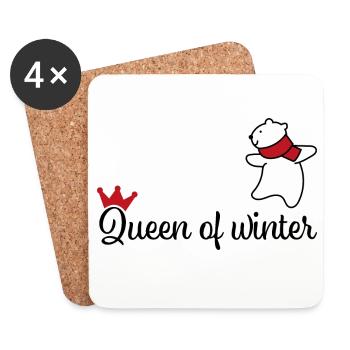 Les femmes qui aiment l’hiver - Dessous de verre (lot de 4) - blanc - Devant