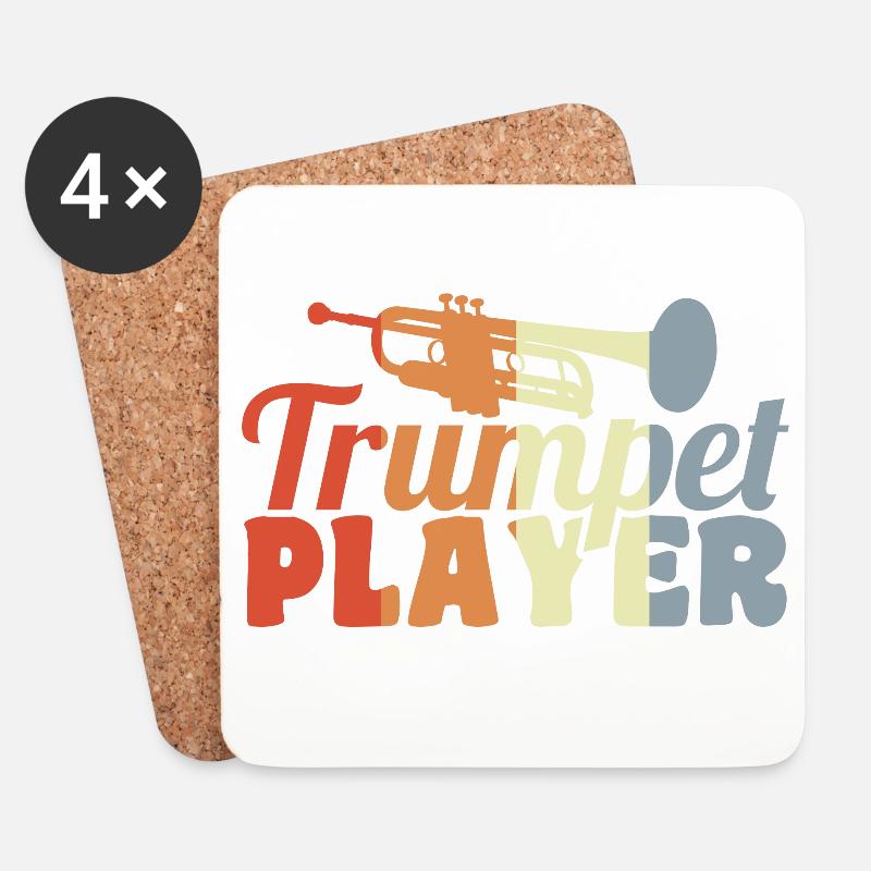 Bester Trompetenspieler - Untersetzer (4er-Set) - Weiß