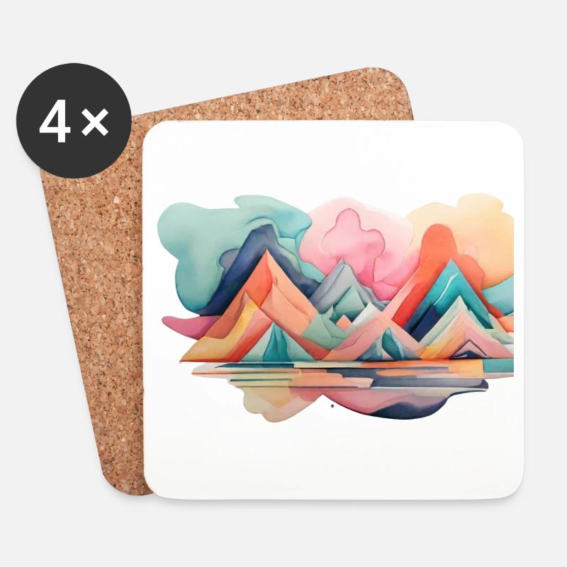 Entwurf - Untersetzer (4er-Set) - Weiß
