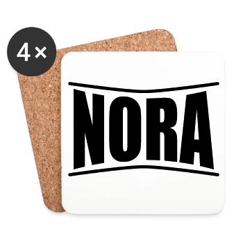 Nora T-Shirt T-Shirt Geschenkidee - Untersetzer (4er-Set) - Weiß - Vorne