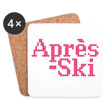Après-Ski Strick Skiurlaub Winter Party Urlaub Fan - Untersetzer (4er-Set) - Weiß - Vorne