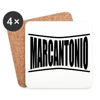 t-shirt Marcantonio t-shirt idée cadeau - Dessous de verre (lot de 4) - blanc - Devant