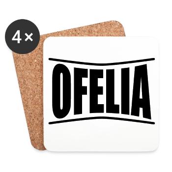 T-Shirt Ofelia T-Shirt Geschenkidee - Untersetzer (4er-Set) - Weiß - Vorne
