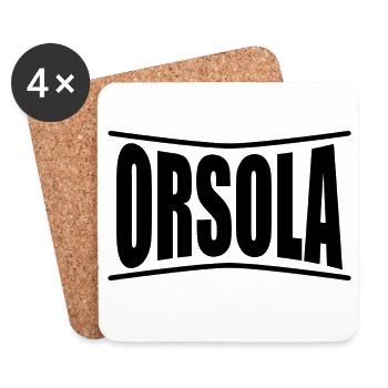 Orsola T-Shirt T-Shirt Geschenkidee - Untersetzer (4er-Set) - Weiß - Vorne