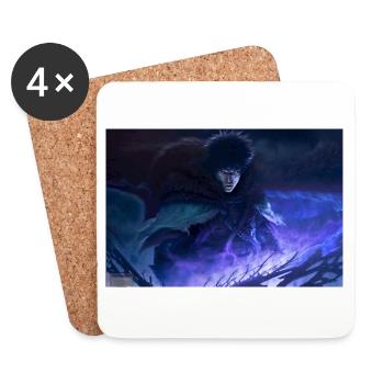 Fierce Warrior in the Dark - Coasters (set of 4) - white - Front
