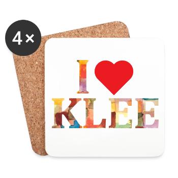 J’adore Klee t-shirt t-shirt idée cadeau - Dessous de verre (lot de 4) - blanc - Devant