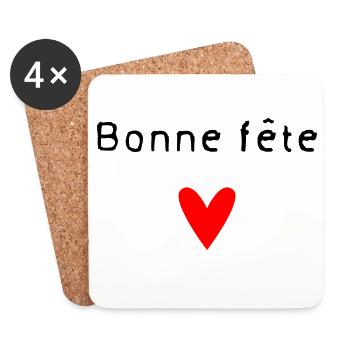 GRANNY. MOTHER'S DAY. HAPPY GRANNY'S DAY. I LOVE YOU - Coasters (set of 4) - white - Front