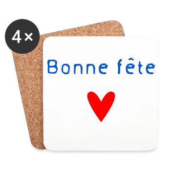 GRANNY. MOTHER'S DAY. HAPPY GRANNY'S DAY. I LOVE YOU - Coasters (set of 4) - white - Front