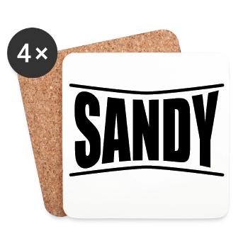 Sandy t-shirt t-shirt gift idea - Coasters (set of 4) - white - Front