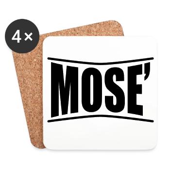 T-Shirt Mosè T-Shirt Geschenkidee - Untersetzer (4er-Set) - Weiß - Vorne