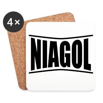 Niagol t-shirt t-shirt gift idea - Coasters (set of 4) - white - Front