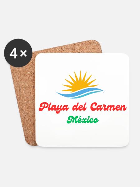 Playa del Carmen Mexiko Sonne Wasser Design - Untersetzer (4er-Set) - Weiß