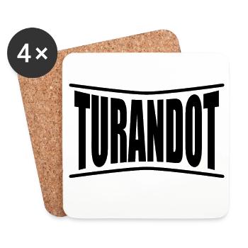 Idée cadeau t-shirt t-shirt Turandot. - Dessous de verre (lot de 4) - blanc - Devant