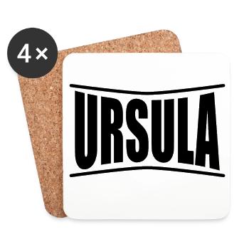 T-Shirt Ursula T-Shirt Geschenkidee - Untersetzer (4er-Set) - Weiß - Vorne