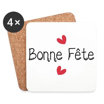 HAPPY BIRTHDAY. HAPPY MOTHER'S DAY - Coasters (set of 4) - white - Front