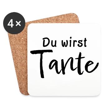Du wirst Tante - Untersetzer (4er-Set) - Weiß - Vorne