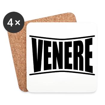 Idée cadeau t-shirt t-shirt Venere - Dessous de verre (lot de 4) - blanc - Devant