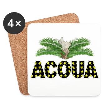 ACOUA - Dessous de verre (lot de 4) - blanc - Devant