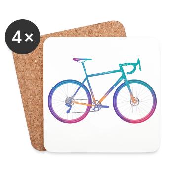Gradient Cycling Bicycle Design - Coasters (set of 4) - white - Front