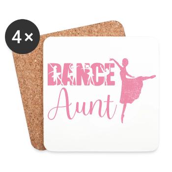 Danse Tante Fière Danse Tante De Danseuse Tante Danseuse - Dessous de verre (lot de 4) - blanc - Devant