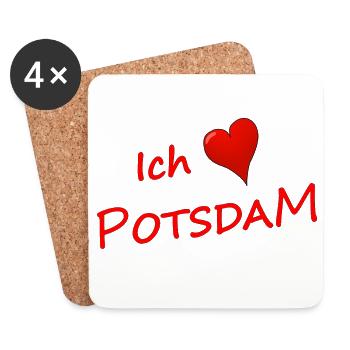 I love Potsdam - Coasters (set of 4) - white - Front