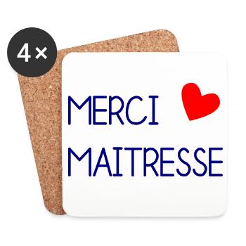 MISTRESS. MASTER. THANK YOU. THANK YOU MISTRESS - Coasters (set of 4) - white - Front