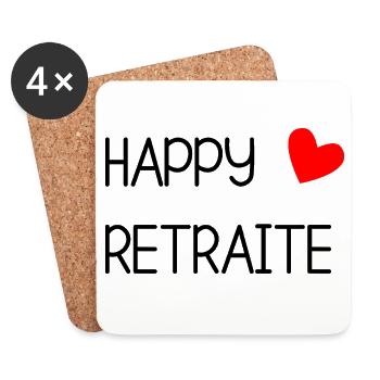 RETIREMENT. RETIREMENT. RETIRED. RETIREMENT - Coasters (set of 4) - white - Front