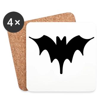 Bat Halloween Art 3 - Coasters (set of 4) - white - Front