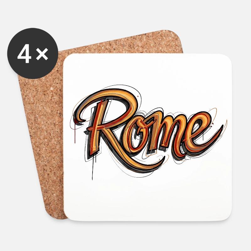 Rome - Coasters (set of 4) - white