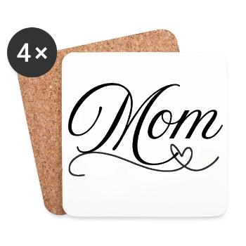 Mama - Untersetzer (4er-Set) - Weiß - Vorne