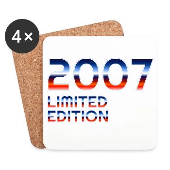 Retro 2007 Limited Edition Design - Untersetzer (4er-Set) - Weiß - Vorne