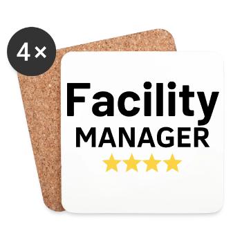 Facility Manager - Coasters (set of 4) - white - Front